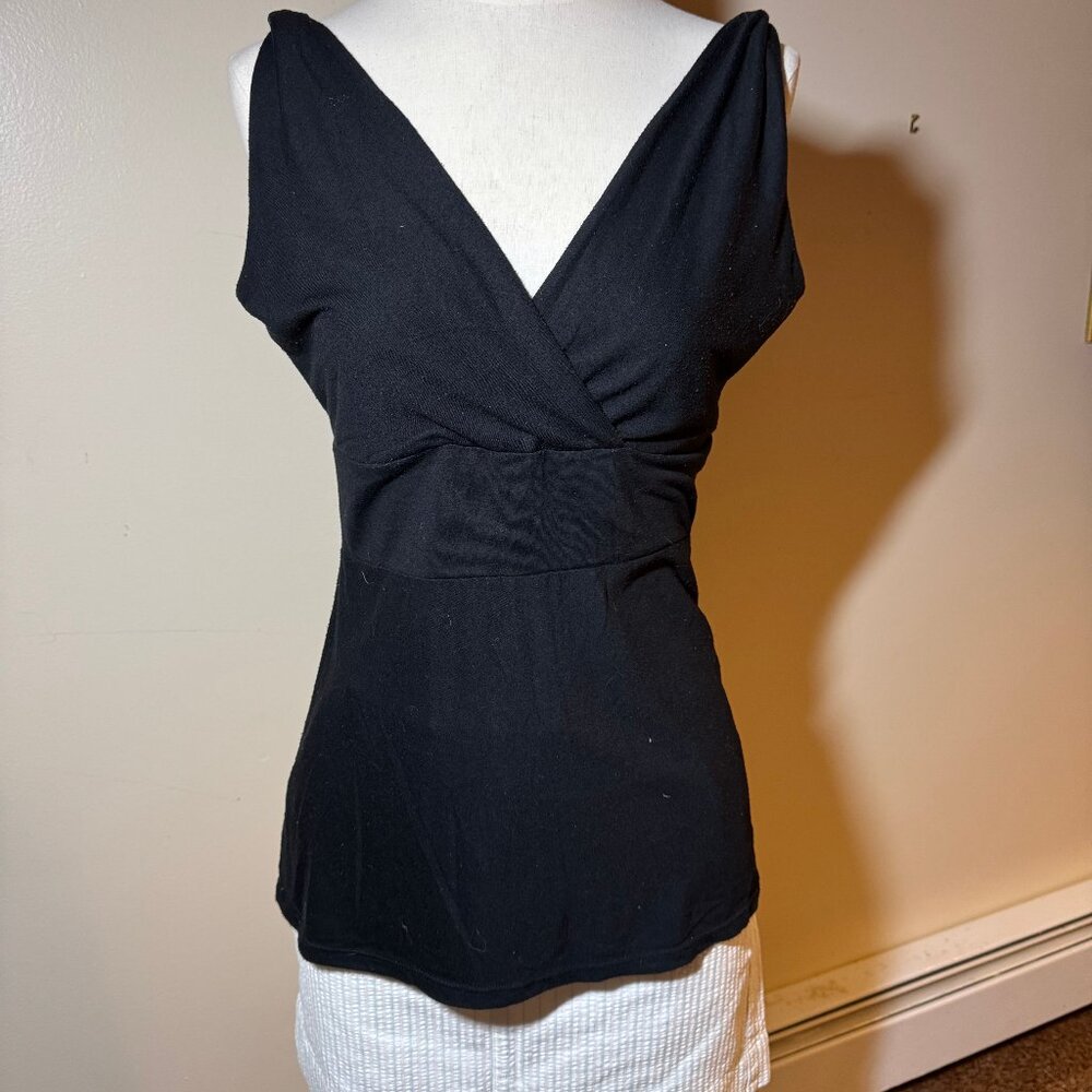 White House Black Market | Black Sleeveless top with Twisted straps